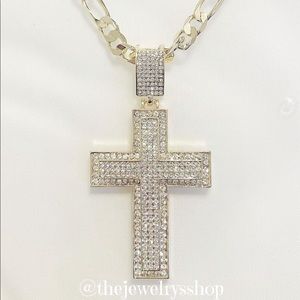 Men Cross Necklace / Laminated Gold / Oro Laminado